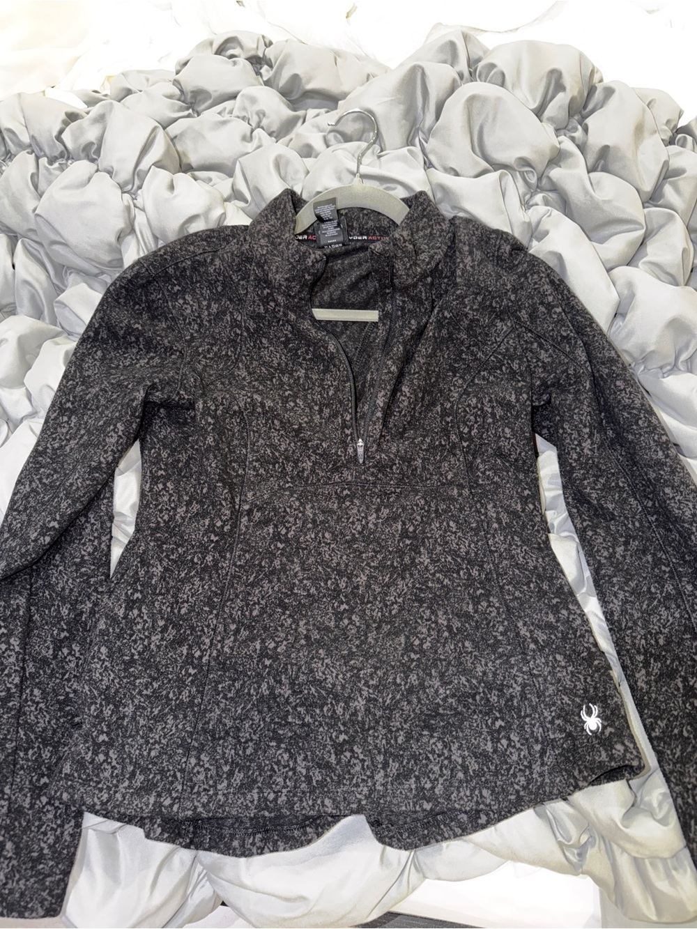 Spyder Women's Charcoal Heather Quarter-Zip Pullover